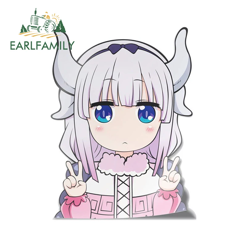 Наклейки EARLFAMILY для Kanna Kamui 9 8 13 см х автомобильные мультипликационные наклейки