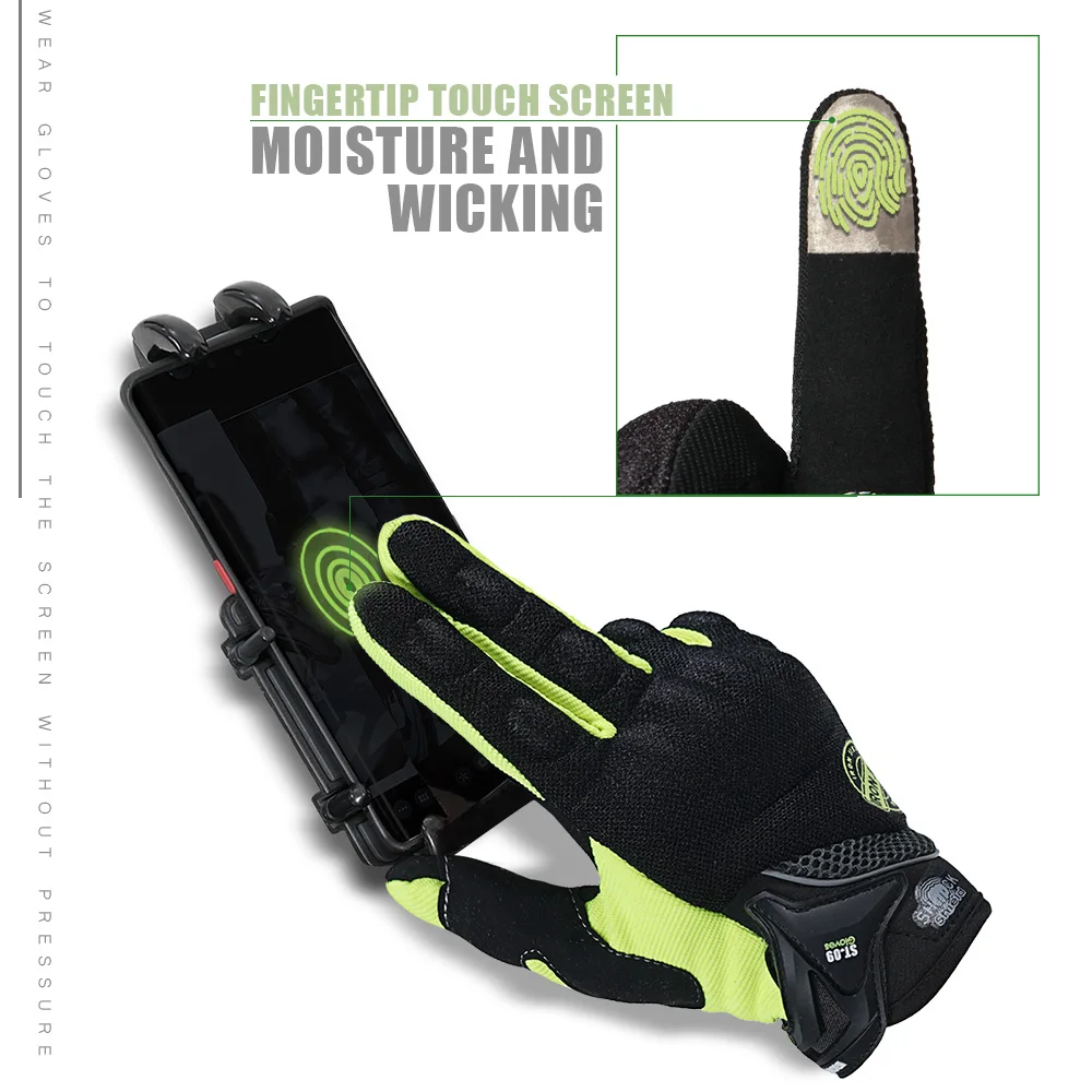 Летние мотоциклетные перчатки для мужчин с закрытыми пальцами женские гоночные