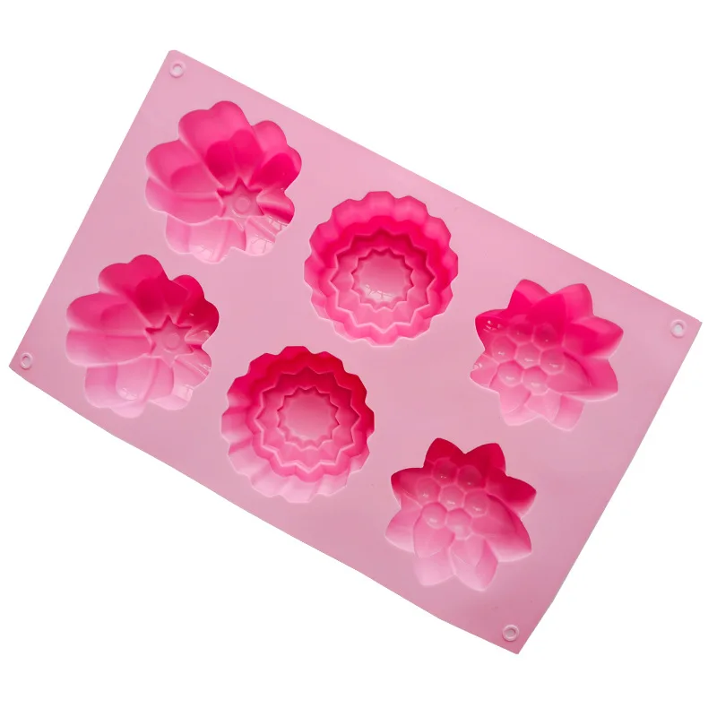 Силиконовые формы для мыла 6 ячеек самостоятельного изготовления тортов кексов