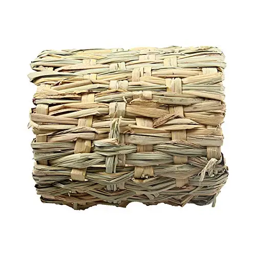 Хомяк с ручной плетением натуральная трава туннель для укрытия маленький домик