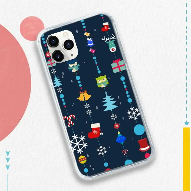 

Cute owl Christmas winter new Year Phone Case for iPhone 11 12 pro XS MAX 8 7 6 6S Plus X 5S SE 2020 XR