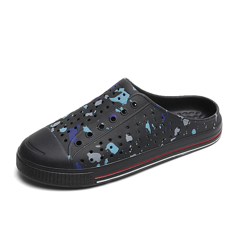 Summer Foreign Trade Couples ban tuo xie Closed-toe Hollow out Large Size Beach Lightweight Breathable Soft Bottom Sandals | Обувь