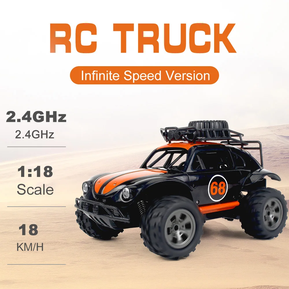 2.4G 2WD KY-1816A RC Truck1/18 Scale Crawler Off-road Truck Infinite Speed Car Solid Durable Toys for Kids Adults | Игрушки и хобби