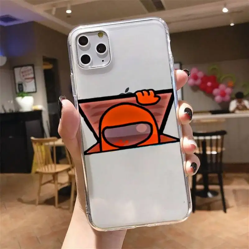 

Funny among us hot game Phone Case Transparent soft For iphone 5 5s 5c se 6 6s 7 8 11 12 plus mini x xs xr pro max