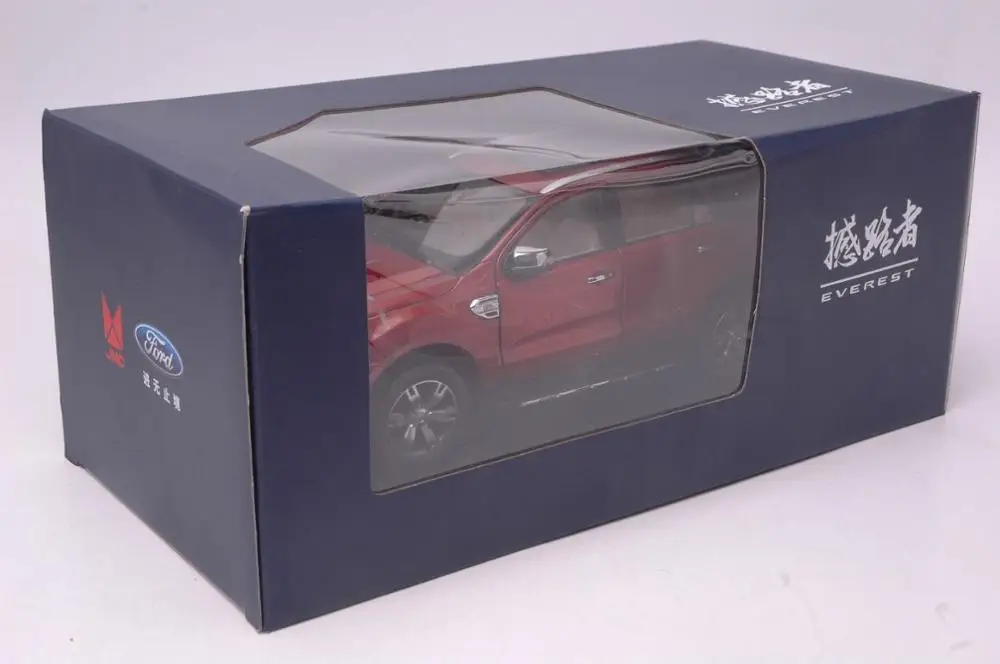 1:18 литая модель для Ford Everest Красного внедорожника игрушечный автомобиль из