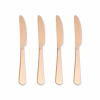rose gold cutlery set stainless steel dinnerware set western fork spoon knive 4pcs kitchen tableware set eco friendly flatware