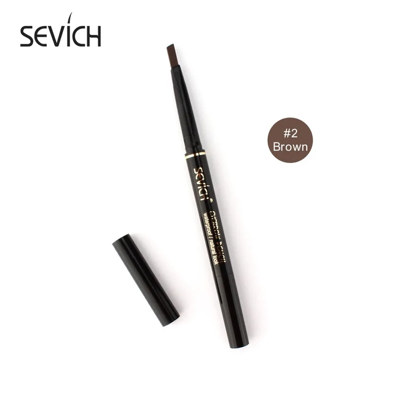 

SEVICH 3 Colors Rotating Automatic Double-headed Eyebrow Pen Waterproof Long Lasting Natural Dark Brown Eyebrow Enhancers TSLM1