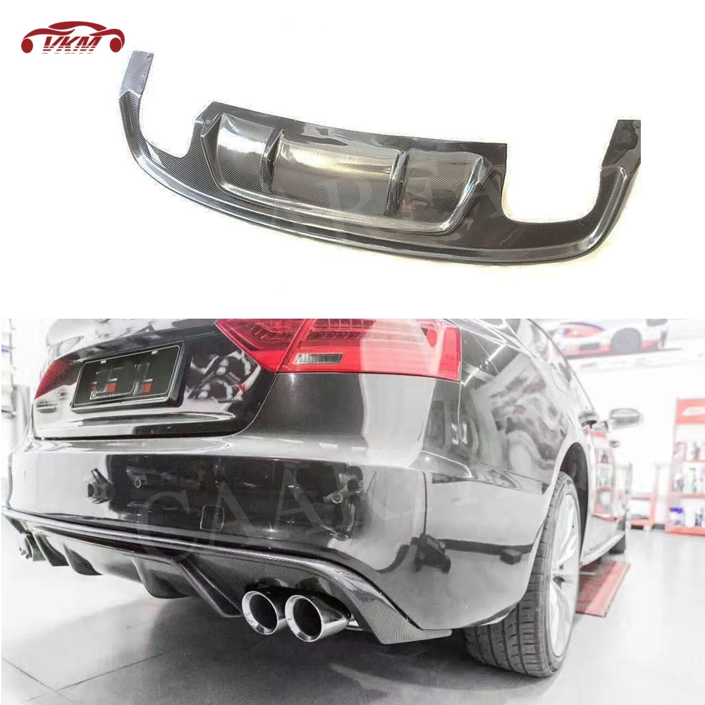 Задний спойлер диффузор для губ из углеродного волокна Audi A5 S5 Sline 2013 2016 плавники