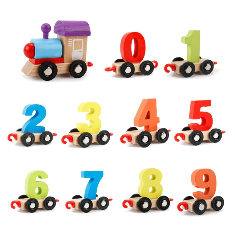 

1PC Baby Developmental Toy Colorful Hard Wood Train Block Crawl Education Toy Preschool Building Wooden Montessori Block