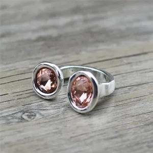 Женское кольцо с кристаллом Anslow, креативный дизайн, Винтажные Украшения, регулируемый размер LOW0047AR