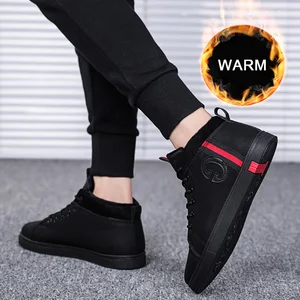 SUROMКачественная мужская повседневная обувь из искусственной кожи; зимние уличные водонепроницаемые теплые кроссовки на нескользящей резиновой подошве; модная мужская обувь для взрослых