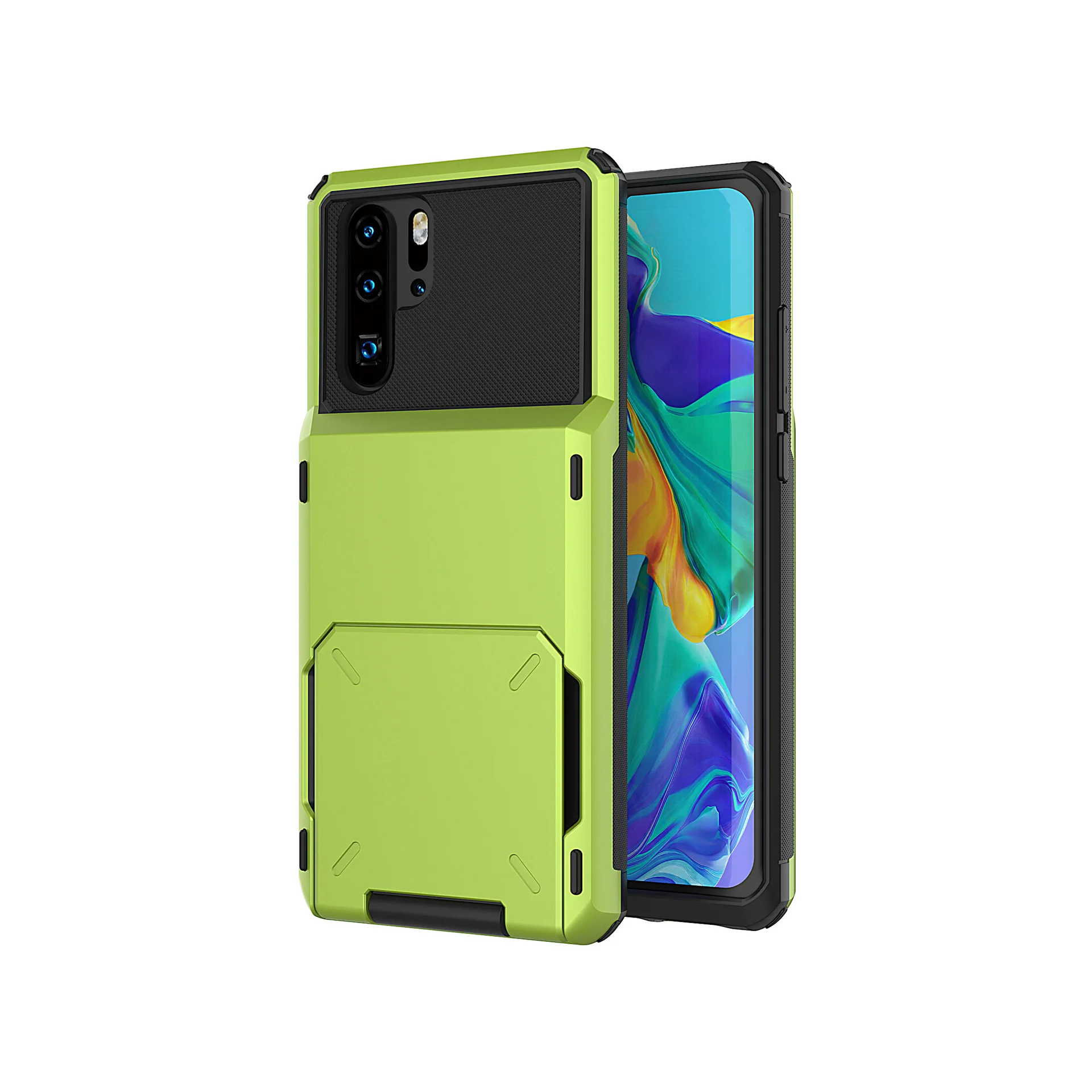 50 шт. для Huawei P30 Pro ударопрочный держатель кредитных карт слот раздвижная дверь