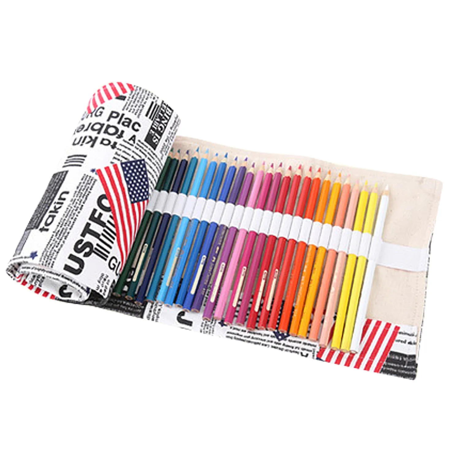 72 слота холст рулон карандаш футляр держатель Органайзер оберточная сумка для