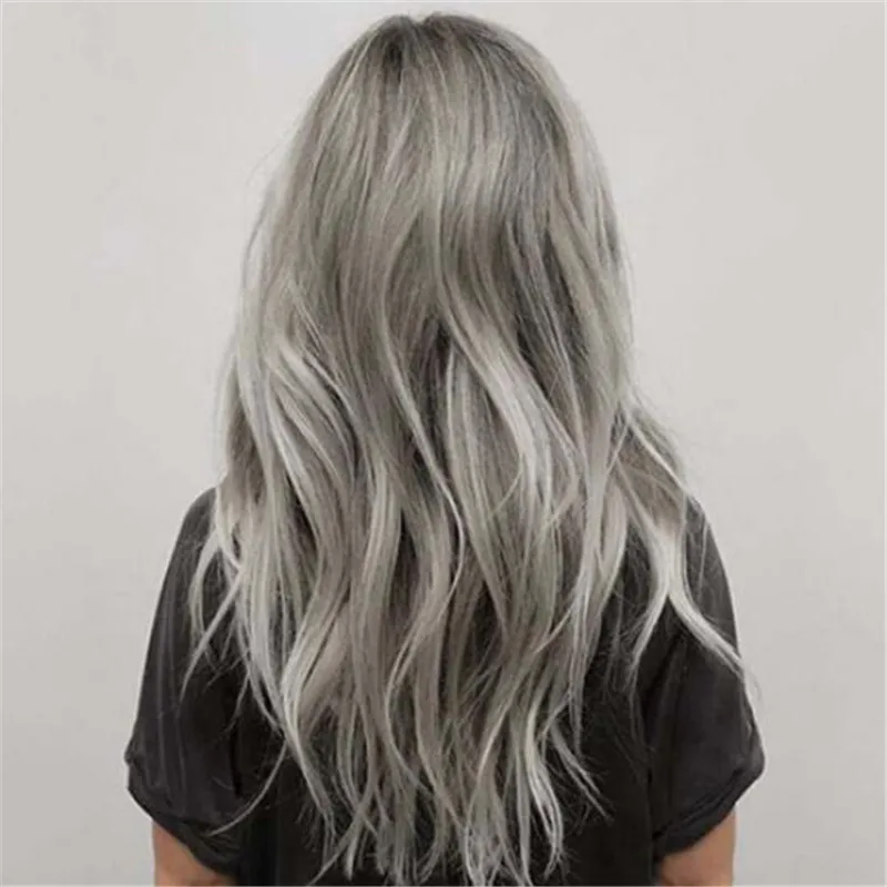 

Fashion Gray Hair Color Wax Hair Gream Unisex Smoky Gray Punk Style Light Grey Silver Permanent Hair Dye Color Paint Wax
