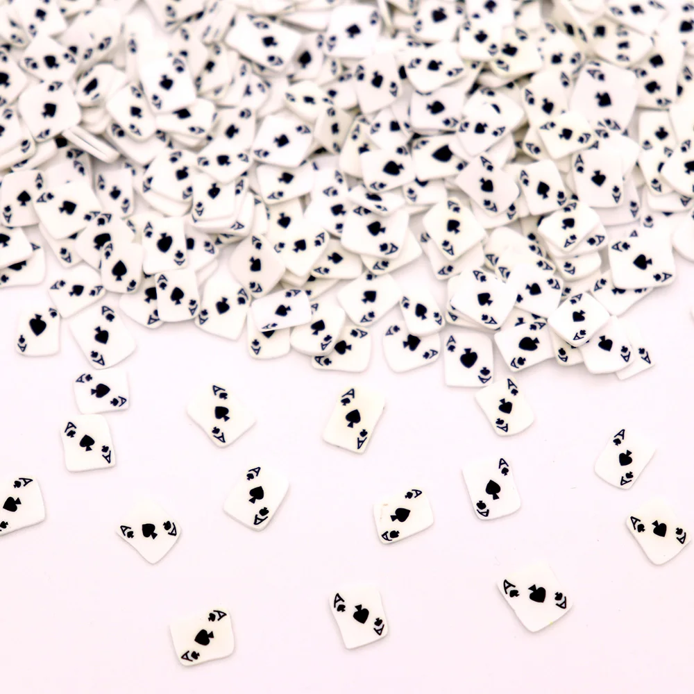 10 г/лот покерные карты ломтики для слайма игрушка полимерная глина шармы