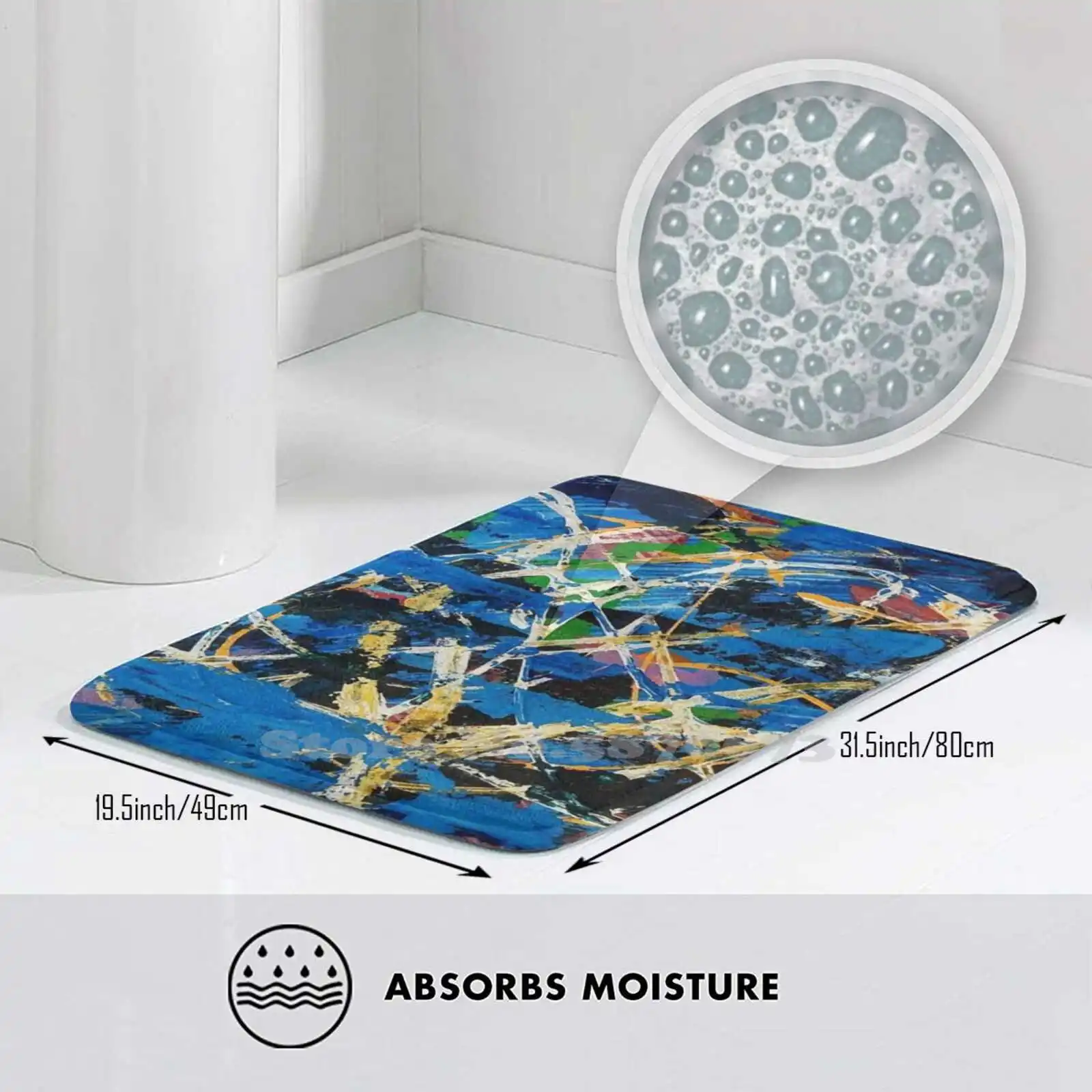 Сиденье для автобуса 90S 3D товары дома коврик ног синий 90-х ретро оранжевый белый