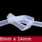 Прозрачный Гибкая силиконовая труба ID 8 мм x 14 мм OD пищевой нетоксичный питьевой воды резиновый шланг для молока пива Мягкая трубка