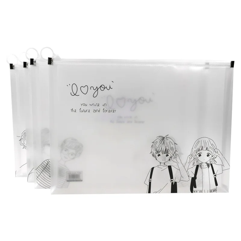 A4 прозрачная папка для файлов Офисная в мультяшном стиле органайзер документов