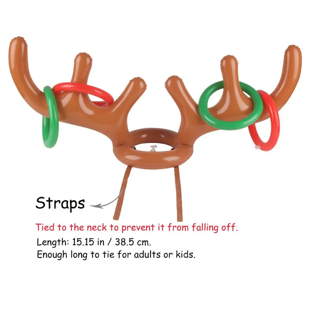 Rooxin вечерние бросить игровой надувной оленьи рога шляпа с кольца бросать круг