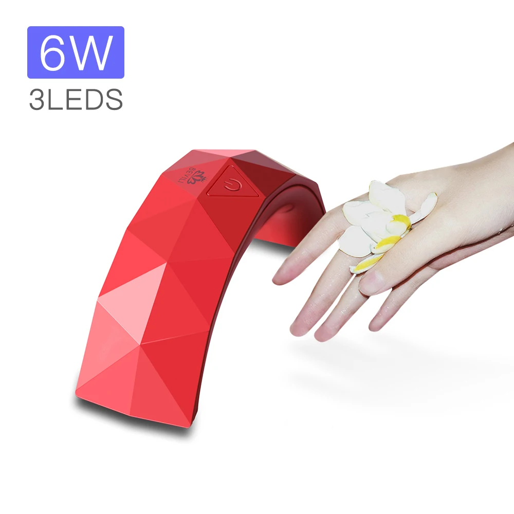rainbow-red 6 Вт мини USB УФ-лампа для отверждения геля для ногтей светильник для ногтей Гель-лак Сушилка для ногтей машина для дизайна ногтей PC& ABS горячая светодиодная УФ-лампа для ногтей - Цвет: rainbow-red