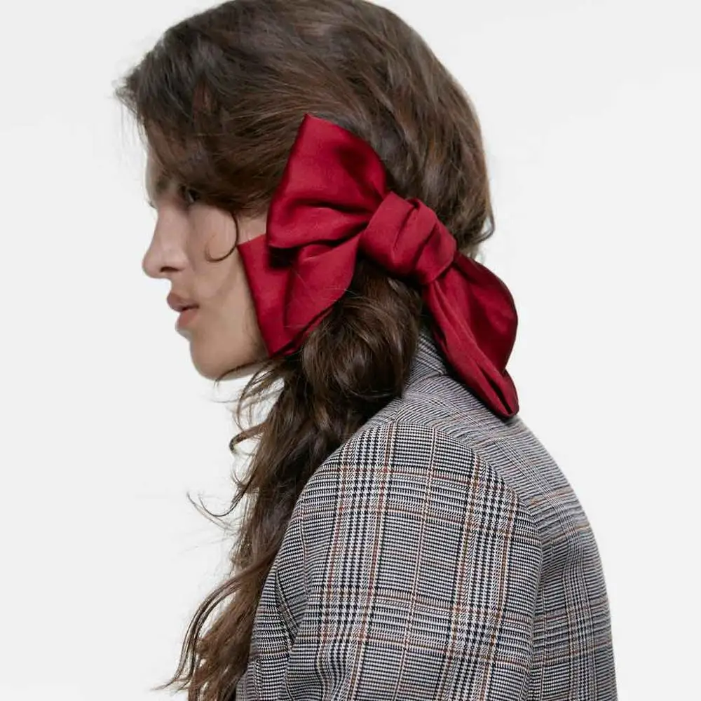 Женская заколка для волос с бантом ZA вечерние богемная ленточка свадебные