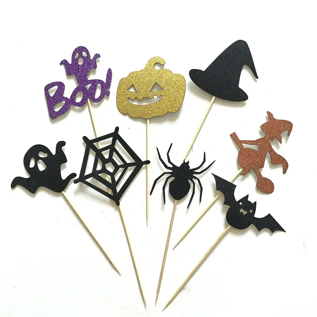8-piece Set All Saints Day Cake Decoration Card Halloween Party | Дом и сад