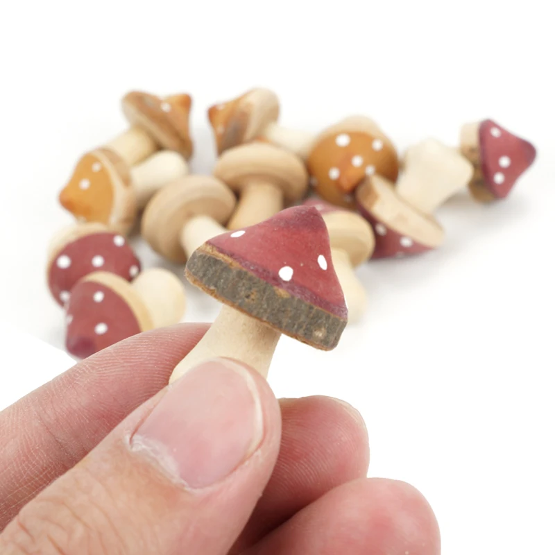 Деревянные грибы 12 шт. сказочные садовые украшения для дома сделай сам