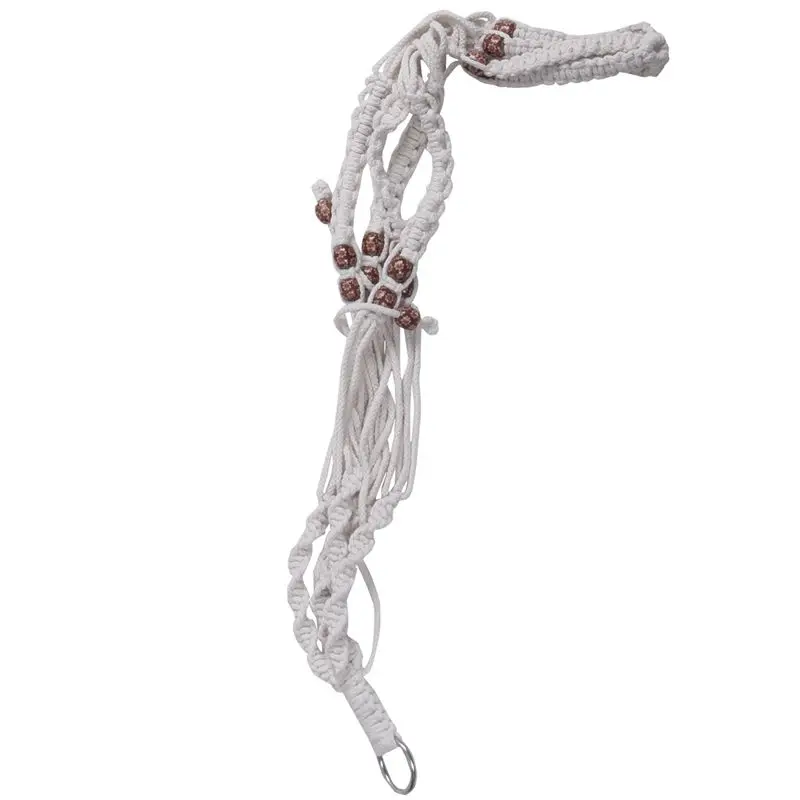 

Качественная Подвеска для растений из макраме набор из 5 комнатных Настенное подвесное Кашпо Корзина цветочный горшок держатель Бохо домаш...