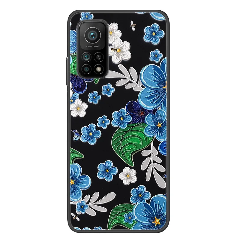 

3D Emboss Flower Case For Xiaomi Mi 10T Lite 5G Cover 3D Relief Case For Xiaomi Mi 10T Pro Note 10 Lite Case 10 T Coque Fundas