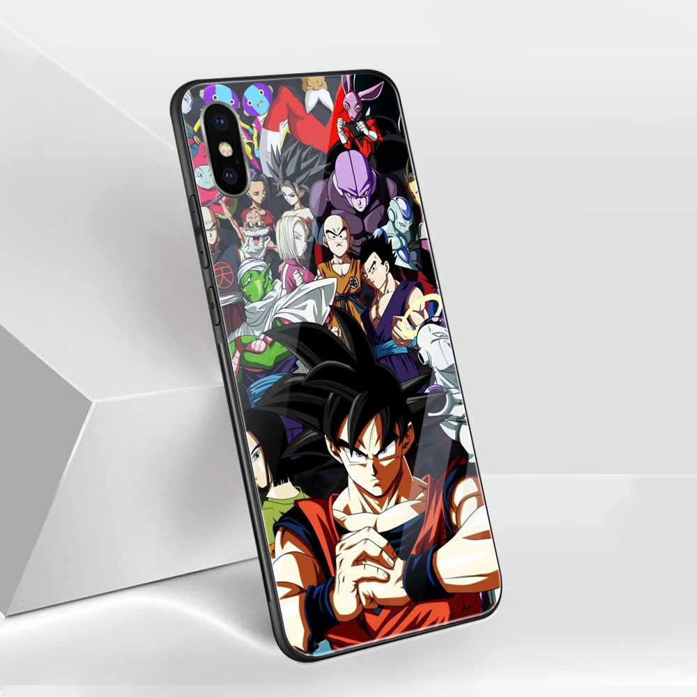 Ciciber чехол для телефона iphone 11 Pro XS Max XR X 7 8 6 6s Plus Dragon Ball супер закаленное стекло Funda