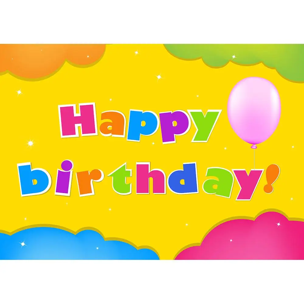 Виниловый фон для фотосъемки в фотостудии с изображением воздушных шаров на день