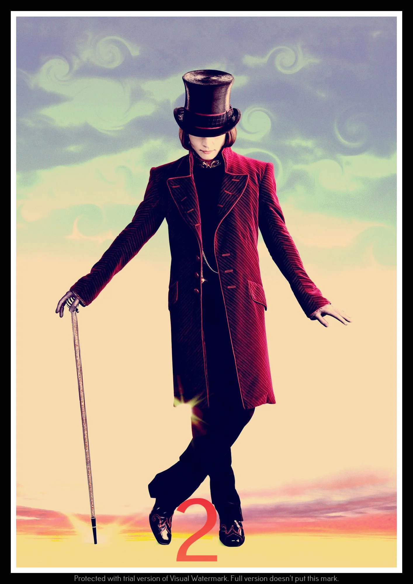 Charlie and the Chocolate Factory плакат декоративный DIY настенный холст стикер домашний бар художественные Плакаты Декор - Цвет: Синий