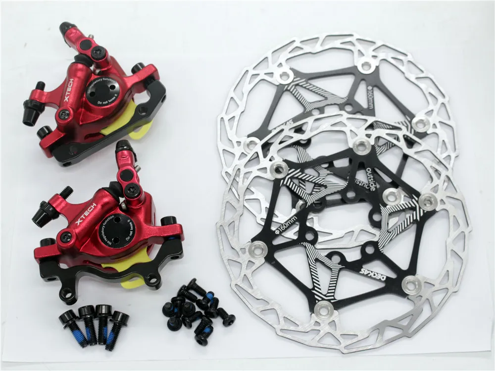 Zoom HB-100 MTB велосипедный тормоз HB100 велосипедные тормоза суппорт w роторы запчасти для велосипеда гидравлический поршень двухсторонний диск Диаметр 160 мм