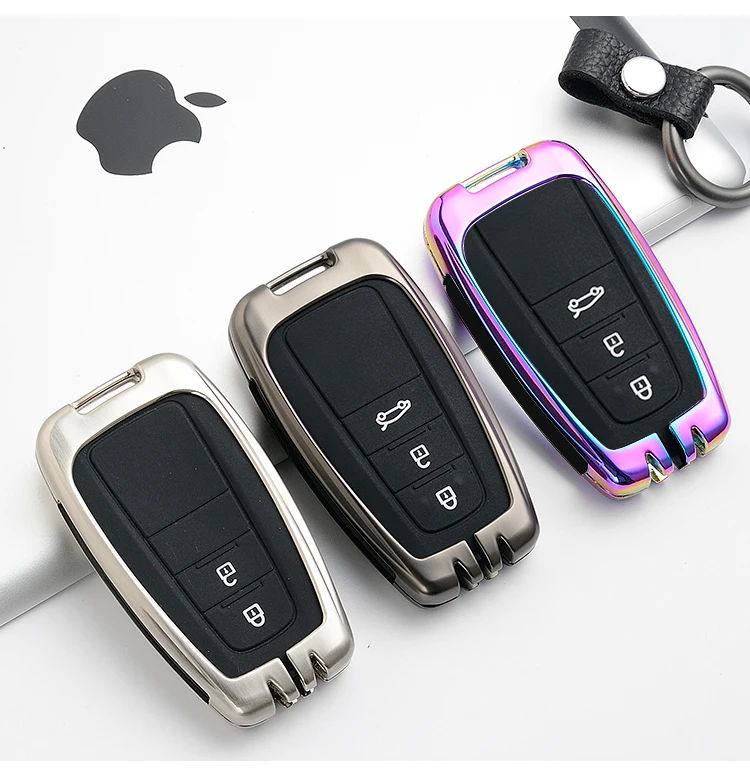 Металлический ключ для авто чехол для Toyota Land Cruiser камера заднего вида Prius Crown CHR C-HR Fortuner Land Cruiser 200 LC200 Highlander