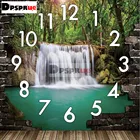 Dpsprue полный квадраткруглый 5D алмазная живопись набор с часами крестиком Алмазная вышивка мозаика цветок подарок DC018