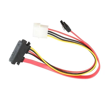 30cm/50cm SATA Combo 15 Pin Power and 7 Pin Data Cable 4 Pin Molex to Serial ATA Lead cable Connectors Computer Cables 1