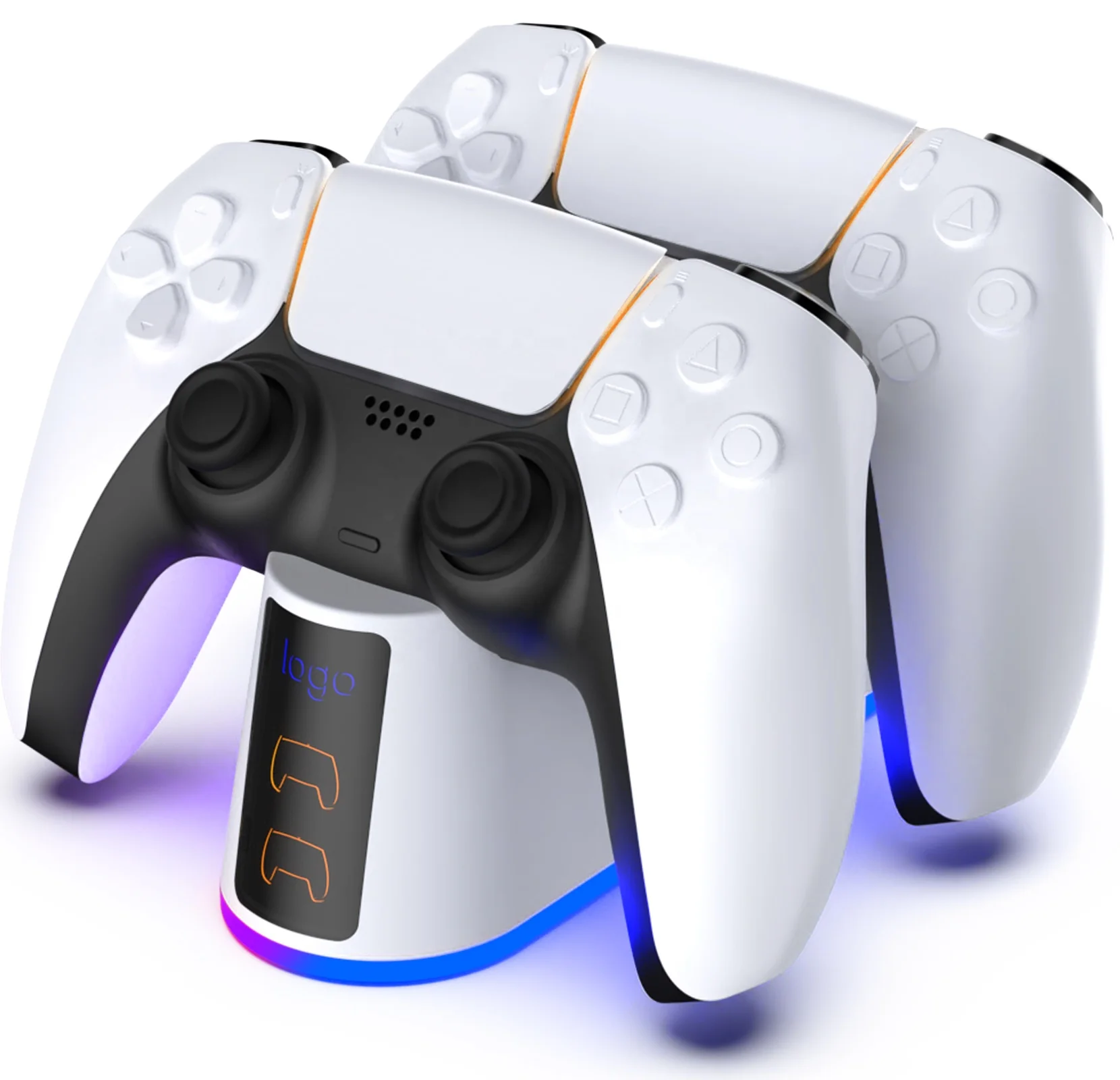 

Зарядное устройство для контроллера PS5, зарядная док-станция с двойным контроллером и светодиодным индикатором, 15 Вт, для Sony Playstation 5