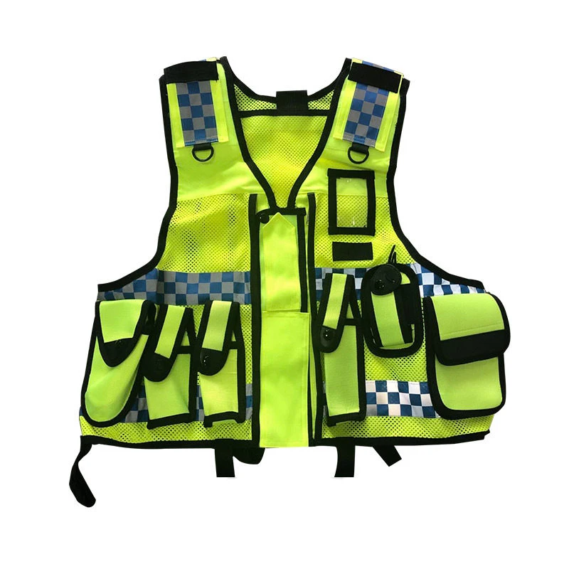 Фото Новинка, тактический патруль безопасности, жилет Hi Viz, желтая рабочая одежда, рабочая одежда, безопасная одежда, высокая видимость, ночник №3