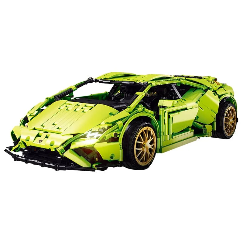 

The Green 2285PCS Super Speed Sports Racing Car Fast Vehicle Model Building Blocks Technical Bricks MOC Set Gifts Toys For Kids