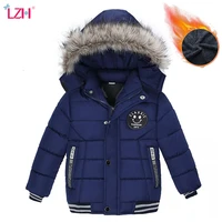 lzh toddler baby boys winter jackets for boys hooded thick warm down jacket childrens outerwear coats kids winter clothes 2 6y