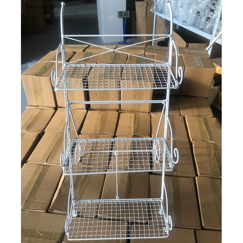 

Nordic wrought iron wholesale floor-standing flower stand creative folding grid cart type succulent shelf decorative potted plan
