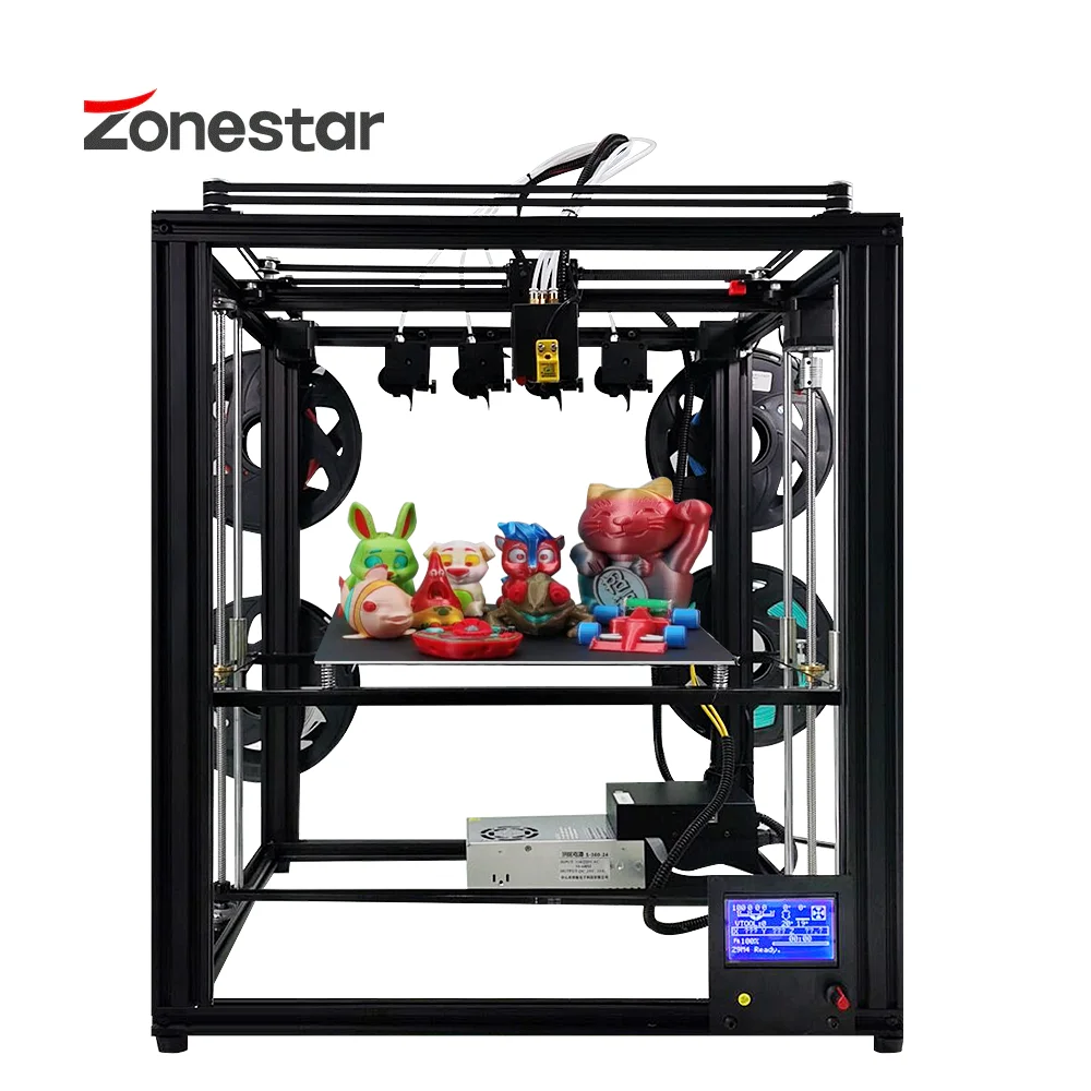 ZONESTAR 4 экструдера Z9M4 цвет FDM мульти в 1 смешивания Цвет 32 битная доска большой