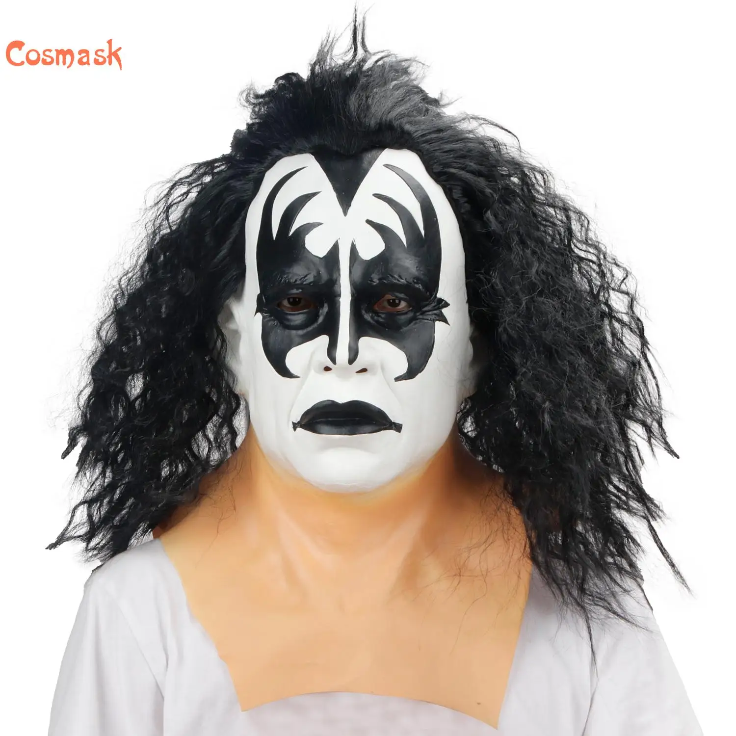 Cosmask Хеллоуин Джин Симмонс маска призрака на Хэллоуин реквизит костюм для