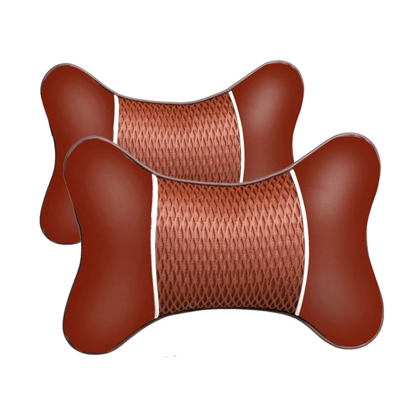 

2pcs/set Car Neck Pillow Universal Automobile Head Neck Rest Cushion Relieve Fatigue Neck Support Breathable Headrest