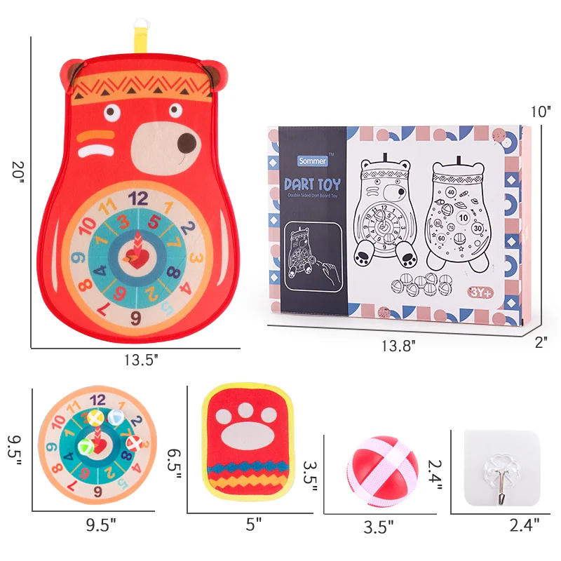 Доска-Дротика детская складная для обучения математике подходит детей и