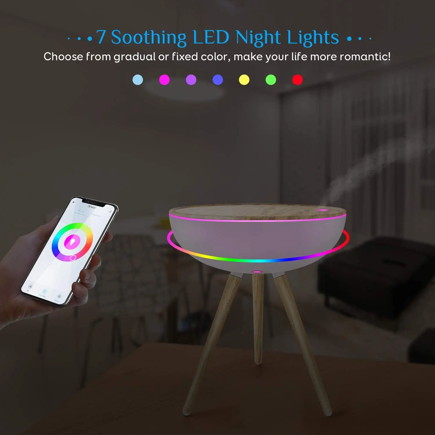 GX·Diffuser 1000 мл Alexa WiFi диффузор эфирного масла умный аромадиффузор увлажнитель 3