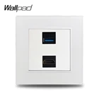 Wallpad S6 HDMI USB 3,0 проводка расширения розетка белая матовая PC пластиковая панель рамка
