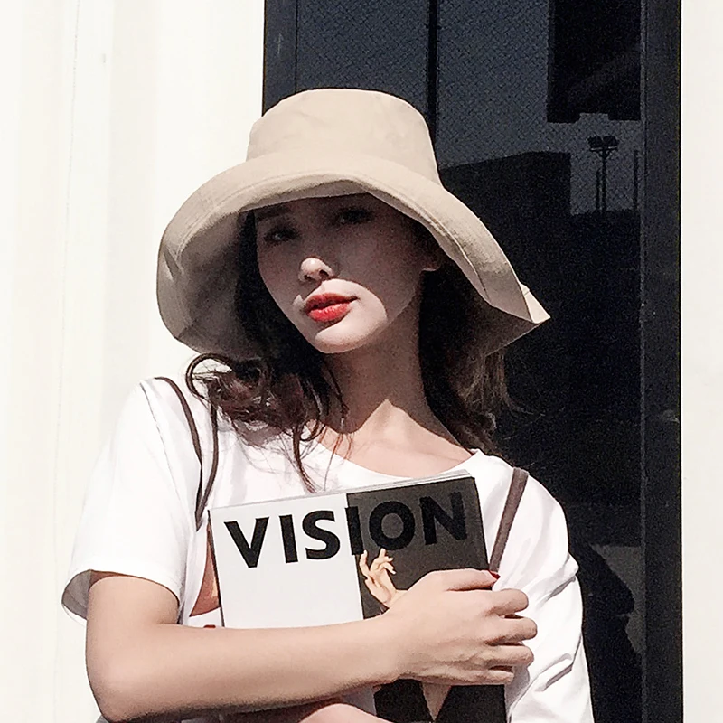 ZJBECHAHMU Новая повседневная винтажная однотонная шляпа от солнца из полиэстера для