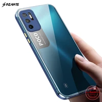 rzants for xiaomi poco m3 pro case hd high clear cover dazzle shockproof thin slim high transparent hard cover