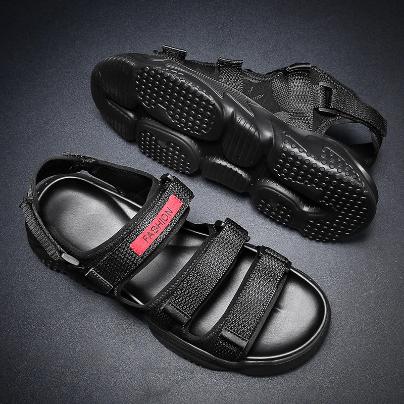 

Summer Sandals Men Leather Big Size Sandali Da Uomo Sandalia Rasteira Sandale Homme Sport Sandals For Men 2020 Roman Beach